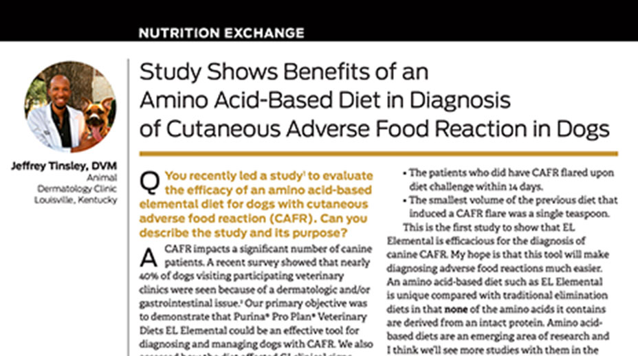 Image of amino acid-based diet research study.