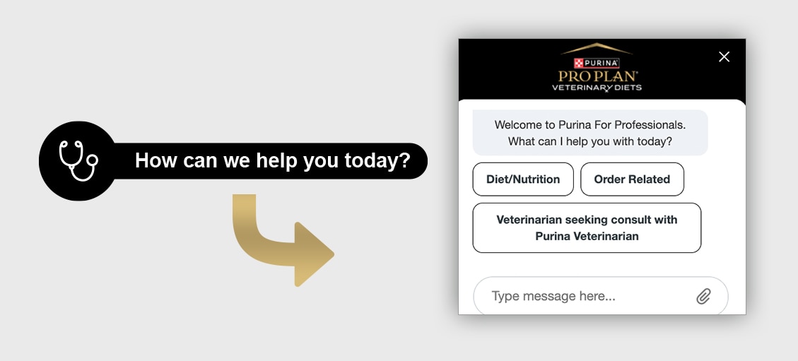 A screen capture of the P4P Retriever bot chat with a “How can we help you today?” callout.
