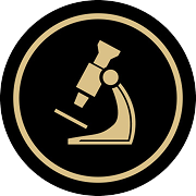 Microscope icon representing veterinary science and research.